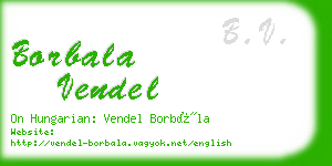 borbala vendel business card